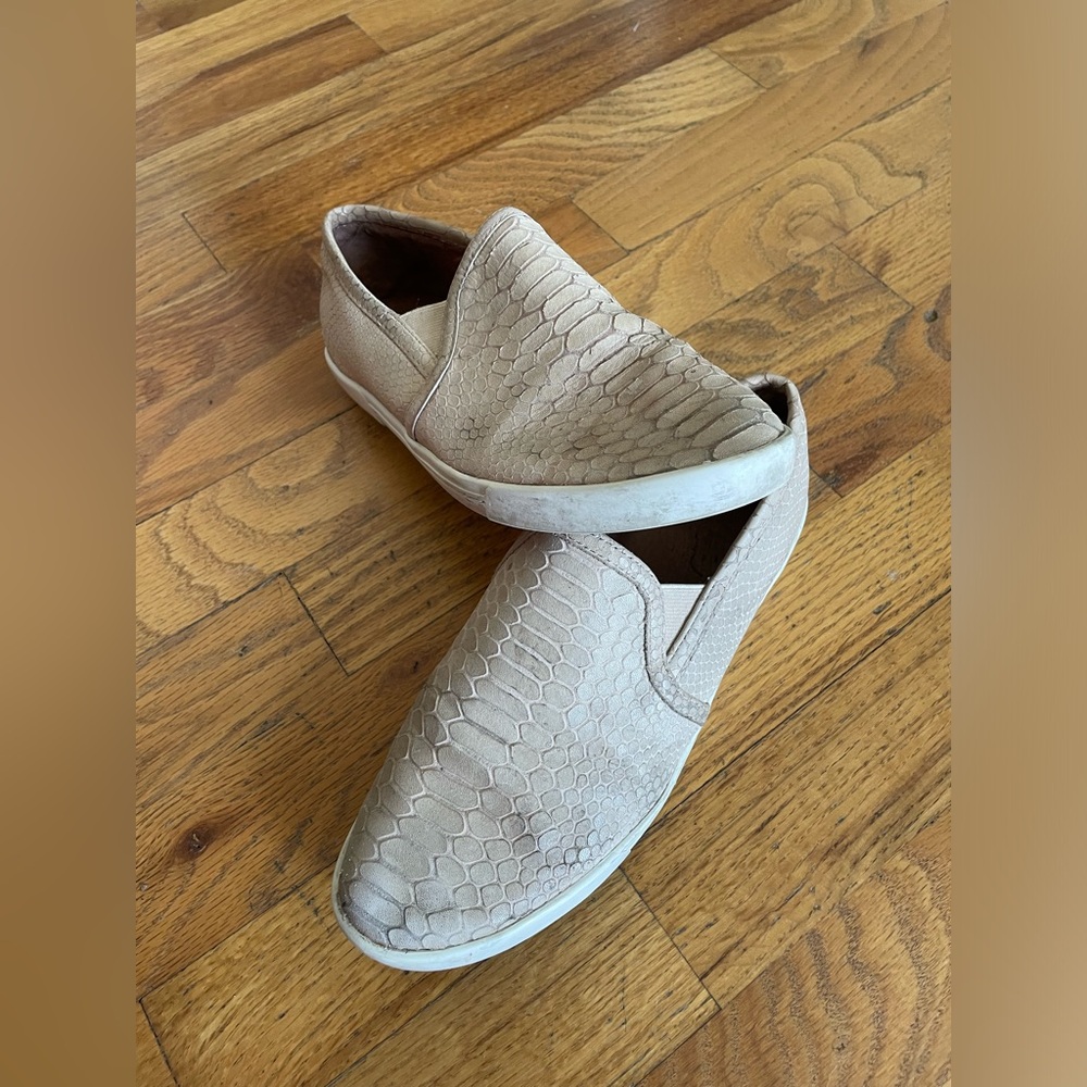 Joie Leather Snakeskin Sneakers
